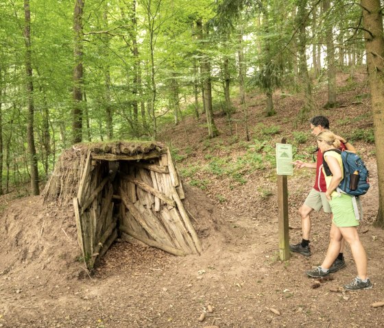 Charcoal burner's hut on the stream path in the delux Nature Hiking Park, © Eifel Tourismus GmbH, D. Ketz Charcoal burner's hut on the stream path in the delux Nature Hiking Park, © Eifel Tourismus GmbH, D. Ketz