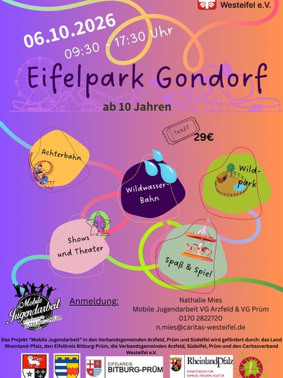 Ein Werbeplakat für einen Aufenthalt im Heide Park Soltau mit Informationen zu den Sommerferien 2026. Es umfasst Eintritt, Übernachtungen und Verpflegung zu einem Preis von 170 Euro.