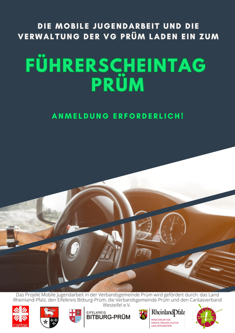 An invitation to the driver's license day in Prüm. Registration required!