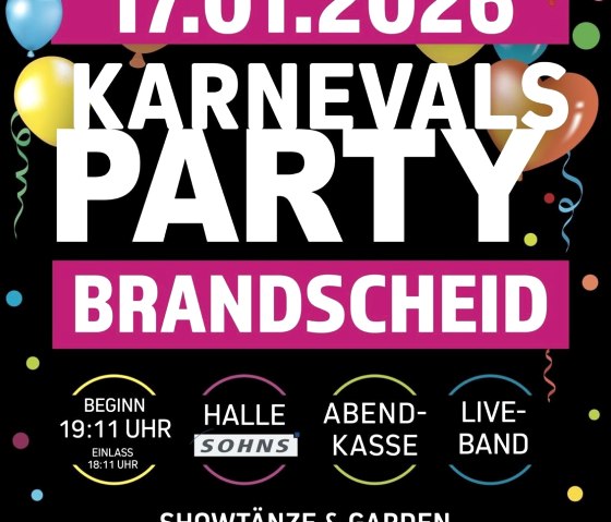 Plakat Karnevalsparty, &copy; KG Schneifelnarren