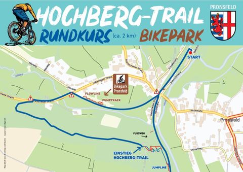 Schild zum Hochberg-Trail Pronsfeld
